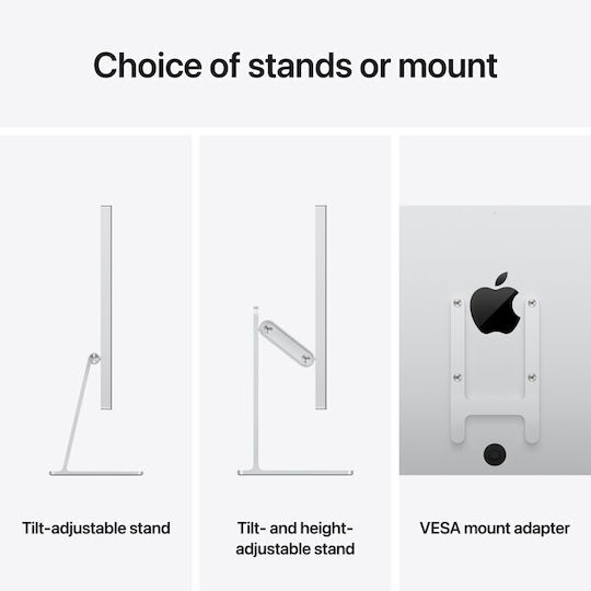 Apple Studio Display (2026) Monitor 27" 5120x2880 White Nano Texture Glass Tilt Adjustable Stand