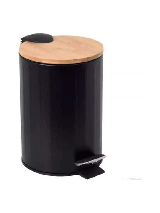 Bisk Bamboo Καλαθάκι Μπάνιου 3lt Μαύρο