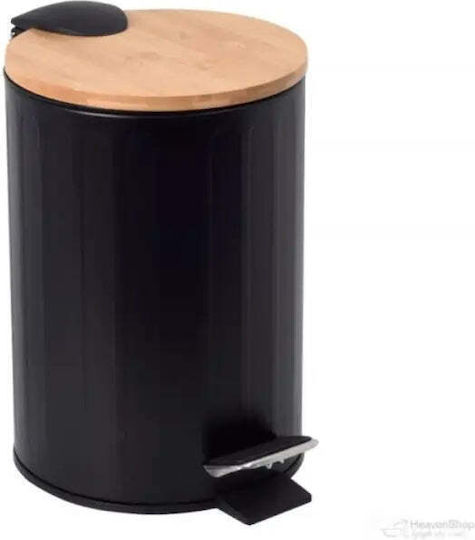 Bisk Bamboo Καλαθάκι Μπάνιου 3lt Μαύρο