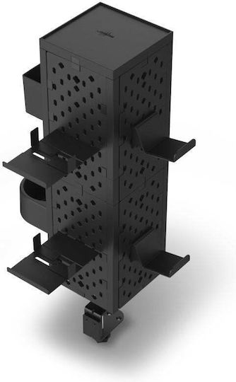 Urage Peg Board Perforated Panel Gaming Modular Kit Wall Table Mounting Black