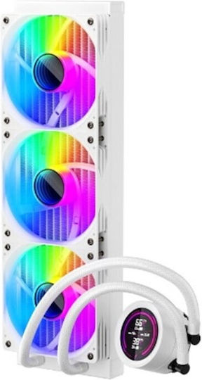 1STPLAYER X-Starship 360 Υδρόψυξη AIO CPU με 3 Ανεμιστήρες 120mm και ARGB Φωτισμό Λευκή