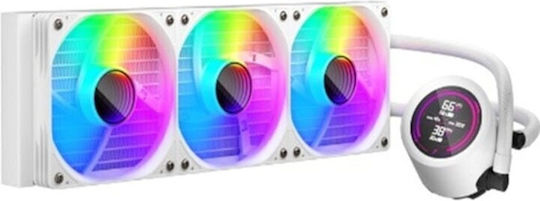 1STPLAYER X-Starship 360 Υδρόψυξη AIO CPU με 3 Ανεμιστήρες 120mm και ARGB Φωτισμό Λευκή