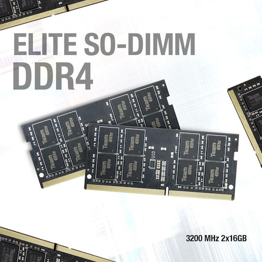 TeamGroup Elite 32GB DDR4 RAM cu Viteză 3200 pentru Laptop