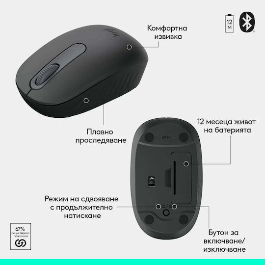 Logitech MK250 Compact Wireless Bluetooth Keyboard & Mouse Set Cyrillic
