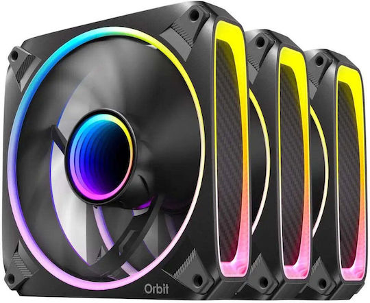 Antec 0-761345-40059-6 Case Fans 120mm (2000rpm / 66.72cfm) with ARGB Lighting and Connection 3-Pin / 4-Pin PWM Pack of 3
