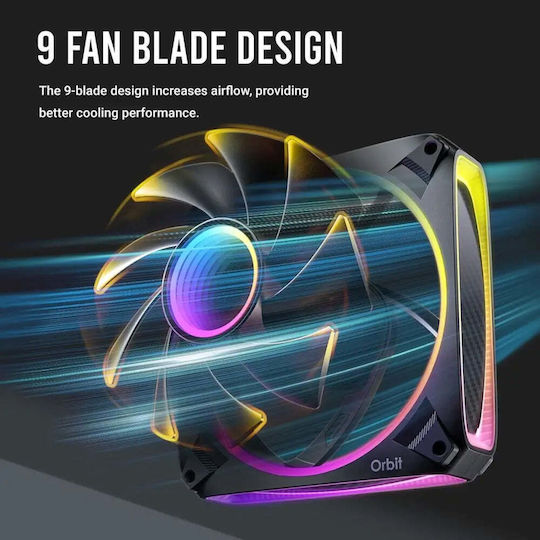 Antec 0-761345-40059-6 Case Fans 120mm (2000rpm / 66.72cfm) with ARGB Lighting and Connection 3-Pin / 4-Pin PWM Pack of 3