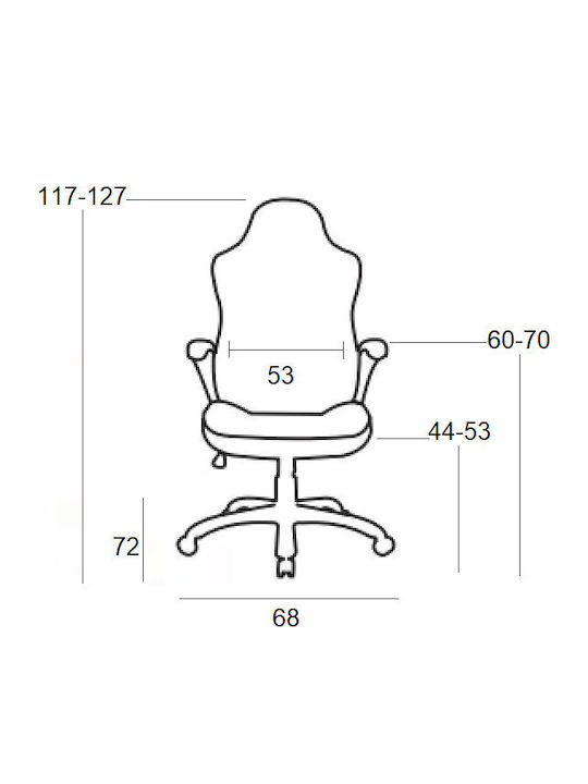 Zita Plus A6190 Artificial Leather Gaming Chair Black/Red