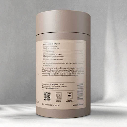 Augment Life Magneziu Glicinat Chelat 800mg 300 Capsule