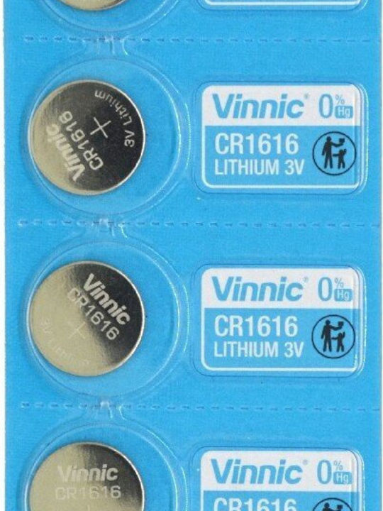 Vinnic Μπαταρίες Λιθίου Ρολογιών CR1616 3V 5τμχ