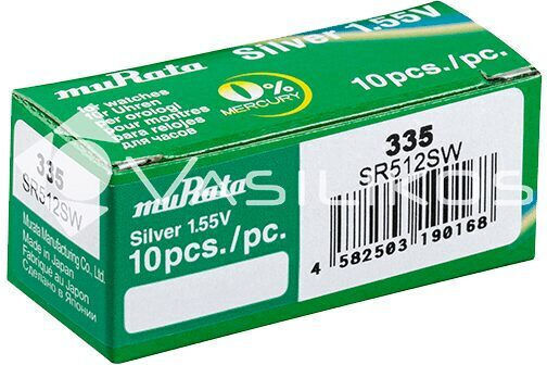 Murata 335 Батерия Сребърен оксид За часовници SR512 1.55V 1бр