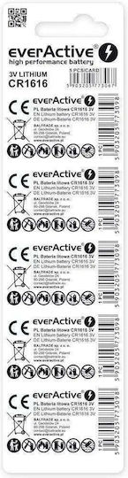 EverActive Batterien Lithium für Uhren CR1616 3V 5Stück