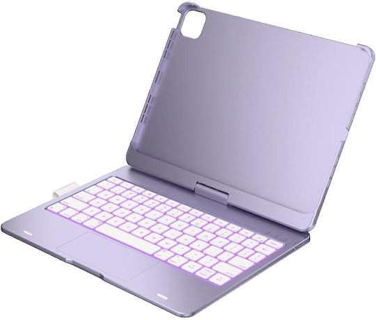 Supero Tablet Hülle Typecase Flexbook Touch Tastatur Ipad Air 11" M2 2024 M3 2025 M4 2026 Helllila