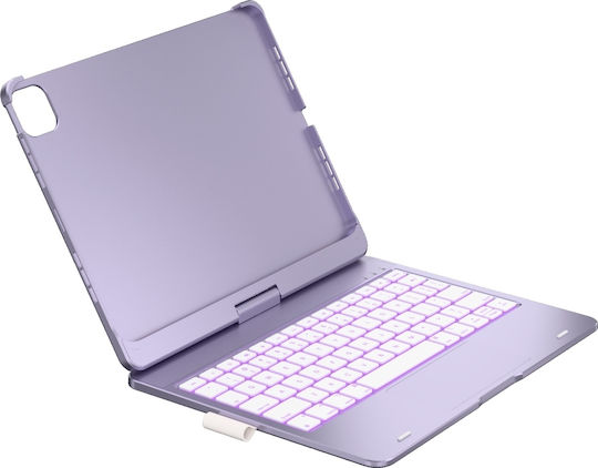 Supero Tablet Hülle Typecase Flexbook Touch Tastatur Ipad Air 11" M2 2024 M3 2025 M4 2026 Helllila
