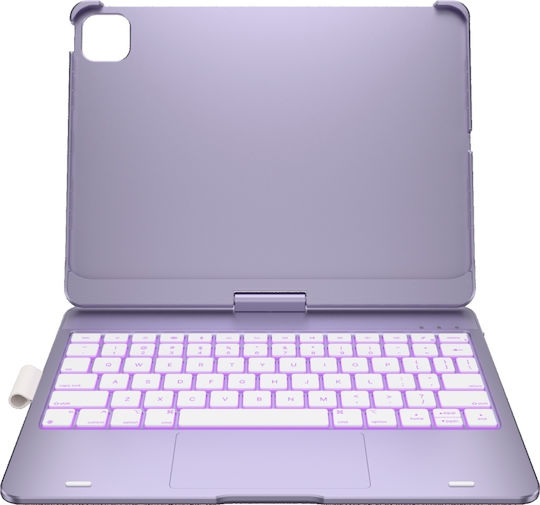 Supero Tablet Hülle Typecase Flexbook Touch Tastatur Ipad Air 11" M2 2024 M3 2025 M4 2026 Helllila