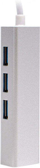 Diva Hub 3 Θυρών USB 3.0 με σύνδεση USB-A / Ethernet