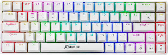 Xtrike Me GK-995W Ασύρματο Gaming Μηχανικό Πληκτρολόγιο 60% με RGB φωτισμό (Αγγλικό US) Λευκό