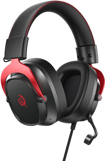 QCY Heroad VT200 Over Ear Gaming Headset με σύνδεση USB Black/Red for PC / PS4 / PS5