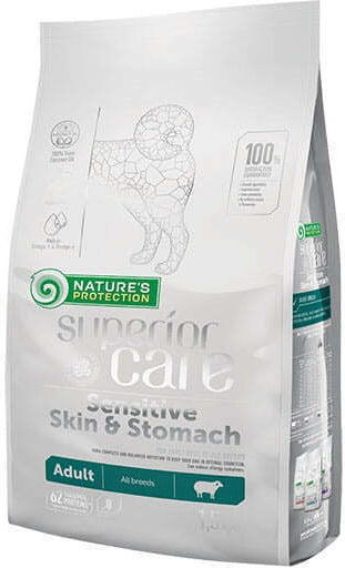 Nature's Protection Superior Care White Dogs 1.5kg Dry Food Grain-Free & Gluten-Free for Adult Dogs with Lamb