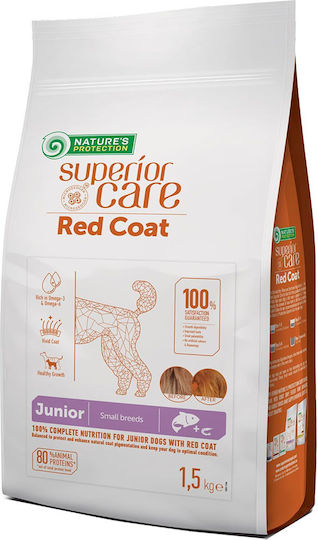 Nature's Protection Superior Care Red Coat 1.5kg Ξηρά Τροφή χωρίς Σιτηρά & Γλουτένη για Κουτάβια Μικρόσωμων Φυλών με Σολομό
