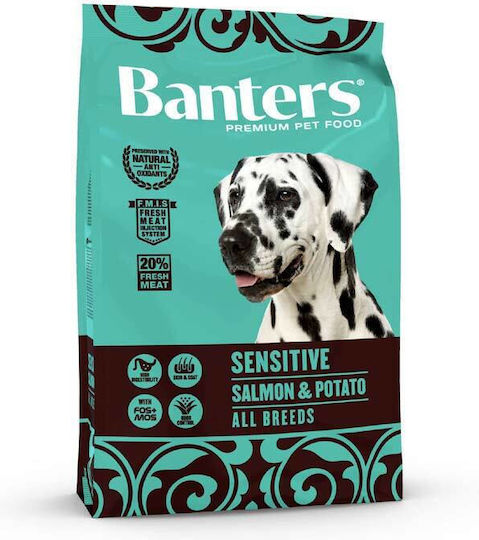 Banters Sensitive 3kg Dry Food for Adult Dogs with Potatoes and Salmon