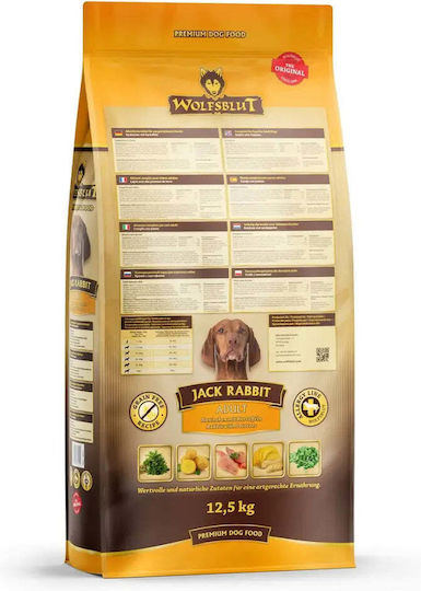 Wolfsblut Wolfsblut Jack 12.5kg Ξηρά Τροφή Σκύλων με Κουνέλι και Λαγό