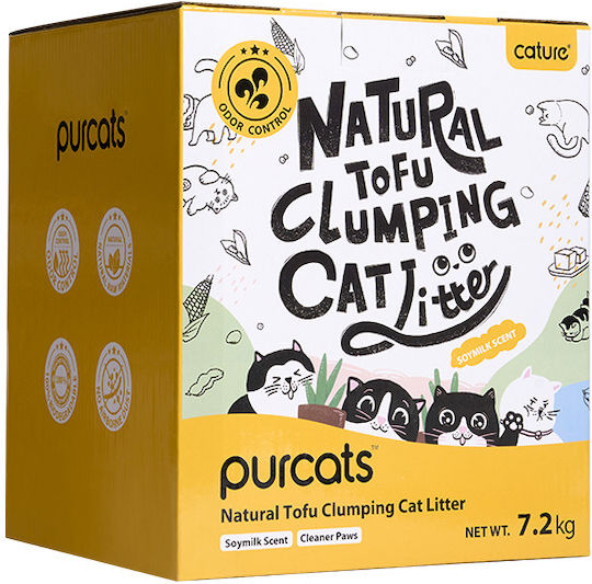 Cature Natural Tofu Clumping Cat Litter Пелети за котки Тофу 18лт