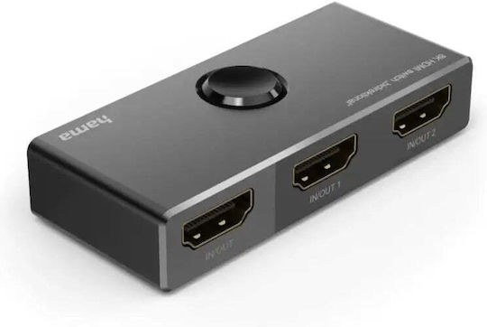 Hama 2053248k-hdmi Switch Bidirecțional 1 Intrare 2 Ieșiri/2 Intrări 1 Ieșire