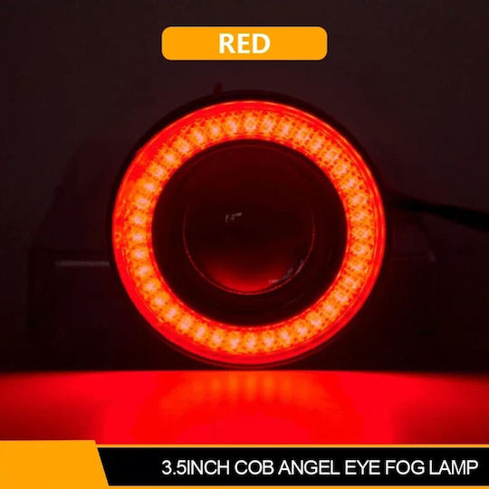 Σετ Προβολάκια Αυτοκινήτου Led Angel Eyes Κόκκινα Υψηλή Απόδοση Universal Tc-422