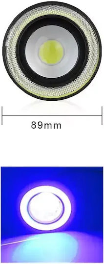 Set Motorrad-Scheinwerfer Led Angel Eyes Blau Hohe Leistung Universal Tc-423