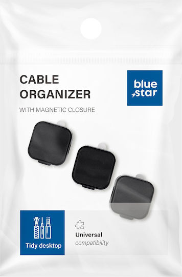 Blue Star Clips Οργάνωσης Καλωδίων 3τμχ Μπλε