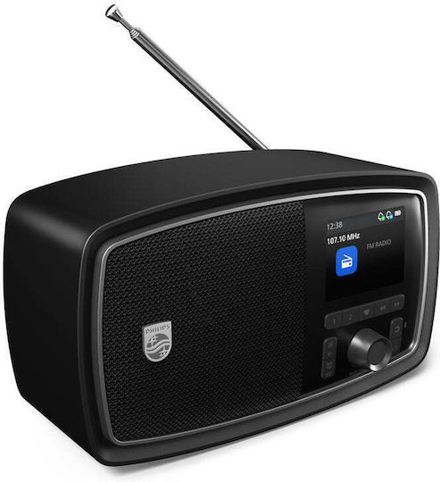 Philips Century Retro Tragbares Radio mit Bluetooth Schwarz