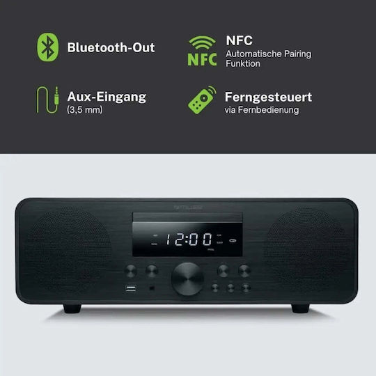 Muse Ηχοσύστημα 2.0 M-880FBC 80W με CD / Digital Media Player και Bluetooth Μαύρο