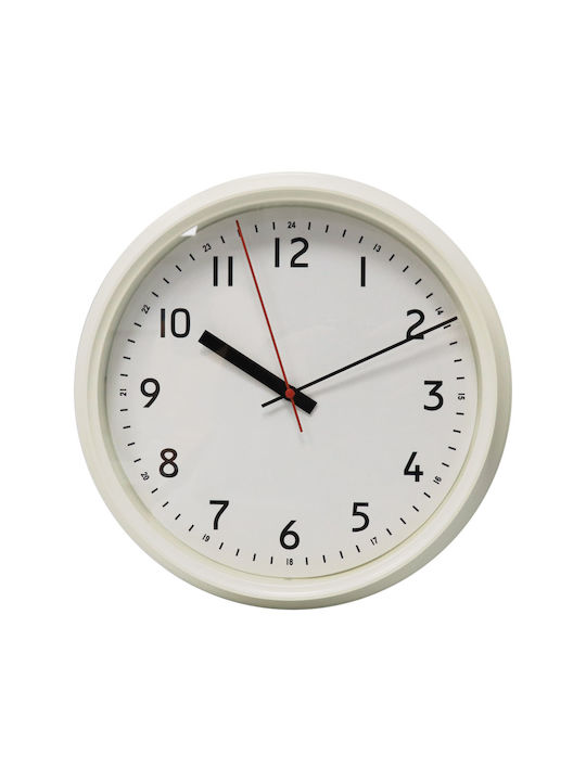 Ankor Silent Wall Clock Plastic Ecru Various Colors