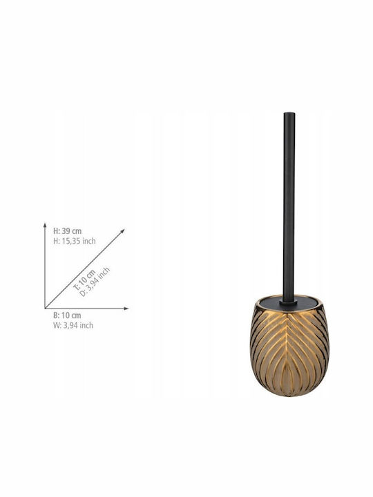 Wenko Ceramic Toilet Brush Bathroom Gold
