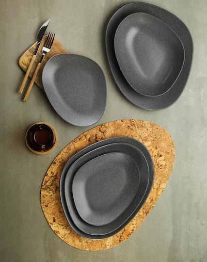 Kutahya Porselen Gray Porcelain Dinnerware Set 18pcs