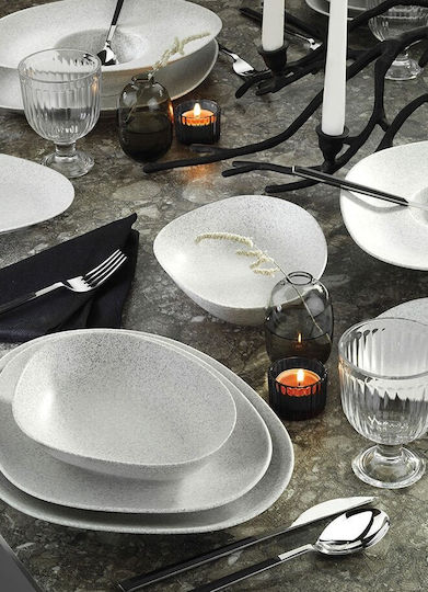 Kutahya Porselen Gray Porcelain Dinnerware Set 26pcs