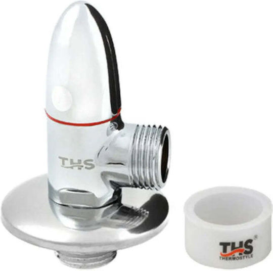 Robinet Sferic 1/2'' * 1/2'' Rosetă Unghiulară Cap Ceramic Ths Thermostyle Platinum Turpedo Ths Thermost