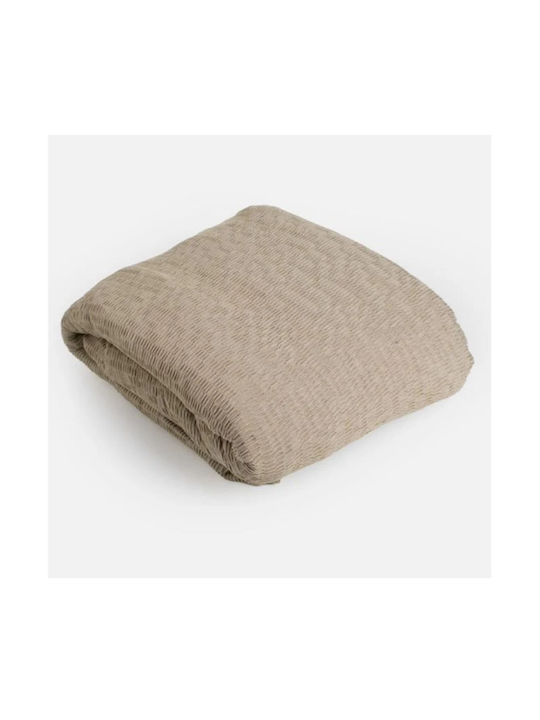 Elastic Cover Two Seater Sofa Beige