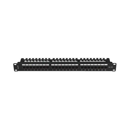 Lanberg Patch Panel 24port 1u 19" Cat 5e Utp Black Ppu5-1124-b