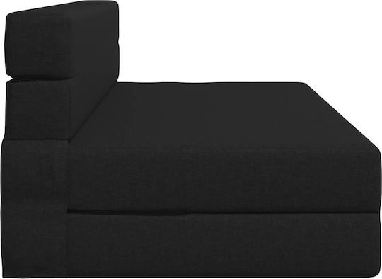 Canapea Fotoliu Puf Polimorf Negru 203x152x15cm
