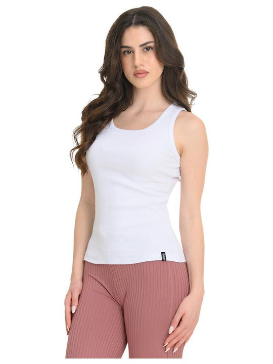 Women's Cotton Sleeveless White Blouse