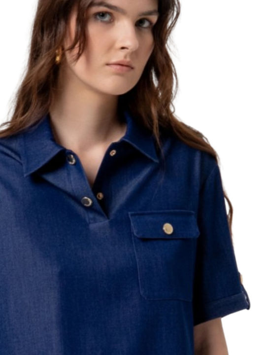 Γυναικεία Polo Μπλούζα Darkblue