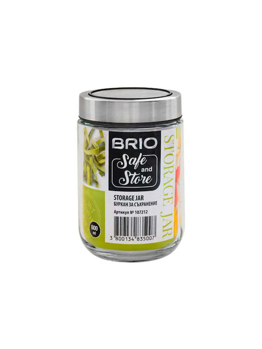 Brio Mate Allgemeine Verwendung Lebensmittelglas mit Deckel Transparent 600ml 1 Stück