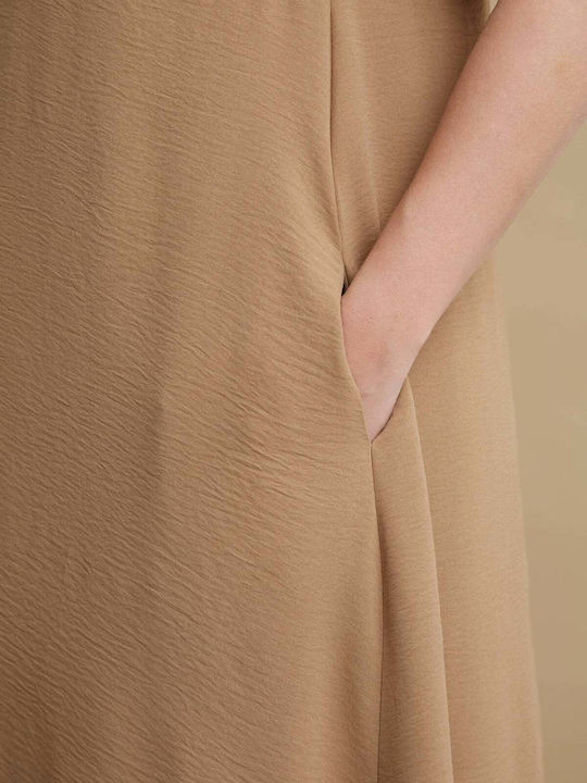 Rochie De Vară Midi Bej