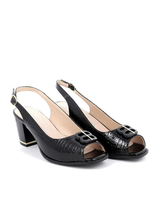 Damen Sandalen Aus Leder Anatomisch Schwarz