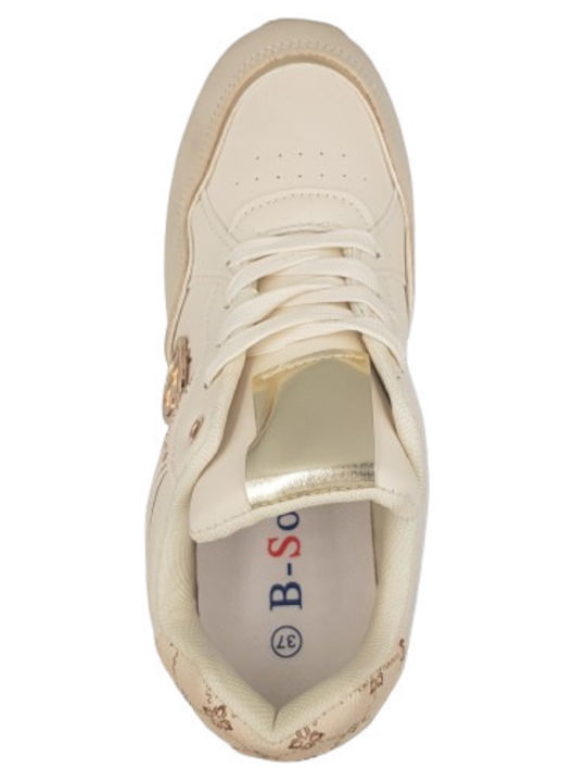 Sneakers Anatomici Pentru Femei Bej Aurii