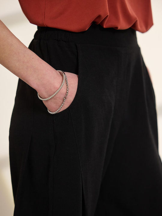 Damen Stoffhose Schwarz