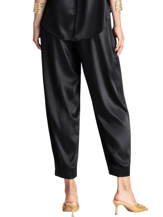 Moutaki Women's Satin Trousers Black