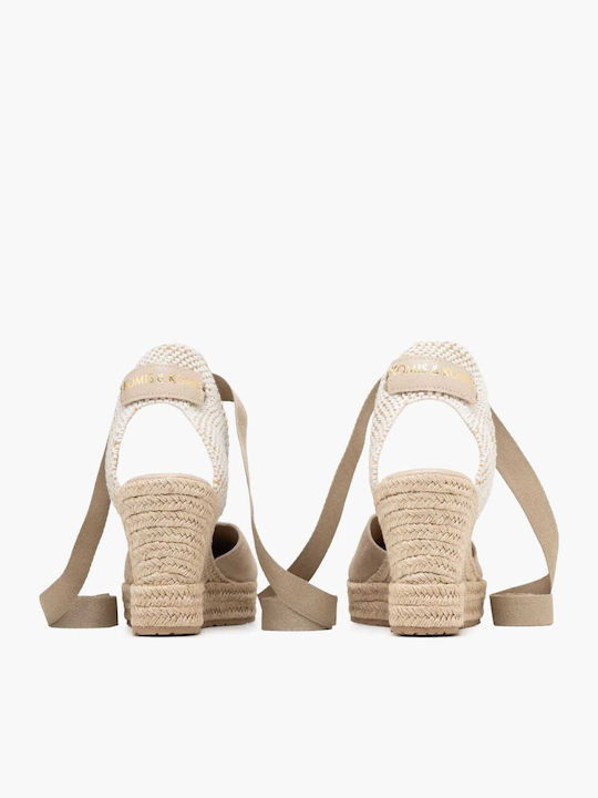Summer Women's Platform Espadrilles Style Beige