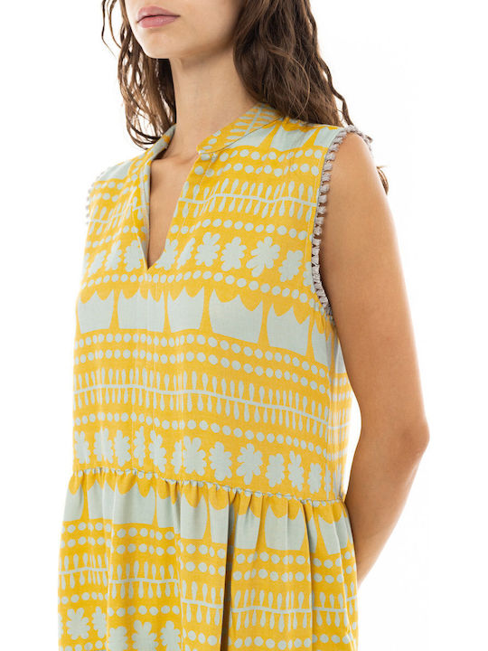 Pink Label Damen Kaftan Bademode Orange